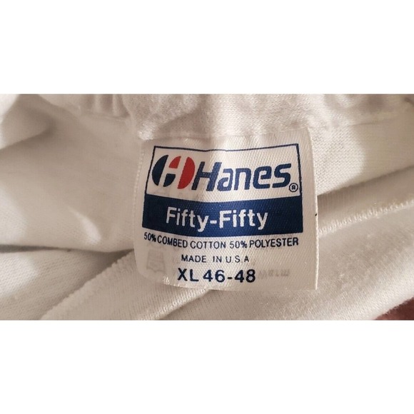 Hanes Fifty-Fifty Donald Duck Single Stitch White Rare Vintage 80s 90s OOAK Tee - Picture 4 of 10